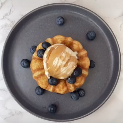 Easy Keto Blueberry Bundt Cake à la Mode 🫐🍨
