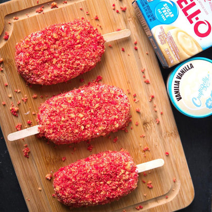 Keto Strawberry Shortcake Ice Cream Bar 🍓🍰🍦