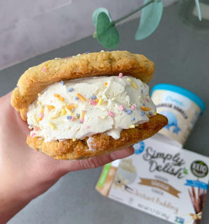 Keto Ice Cream Stuffed Cookies 🍪 (with vanilla & coffee ice cream) no added sugar