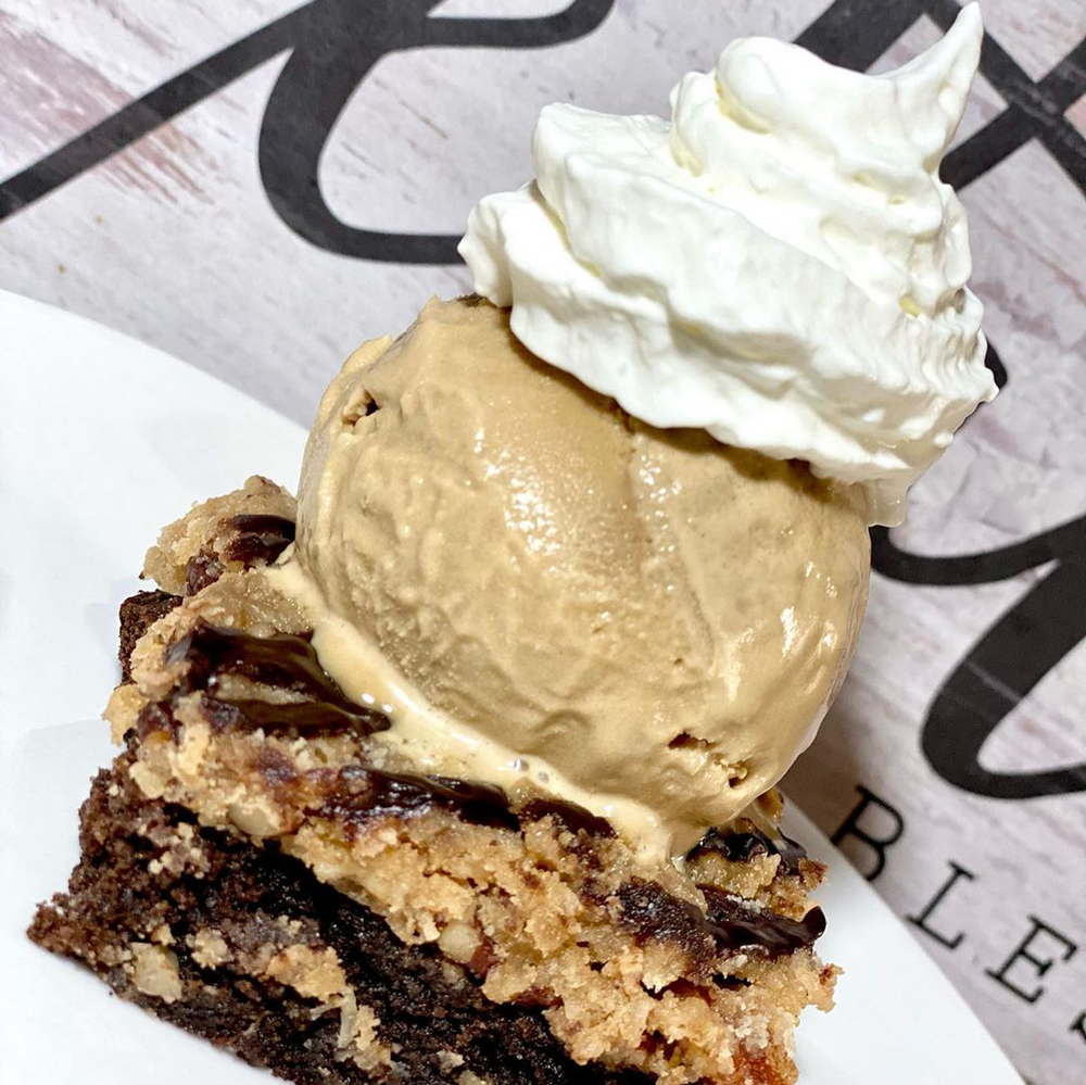 Keto Coffee Ice Cream and German Chocolate Brownie ❤️🍨 gluten-free & guilt-free