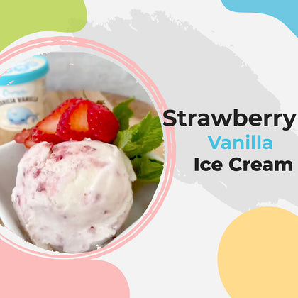 Fresh Strawberry Vanilla Ice Cream 🍓 keto friendly & tasty