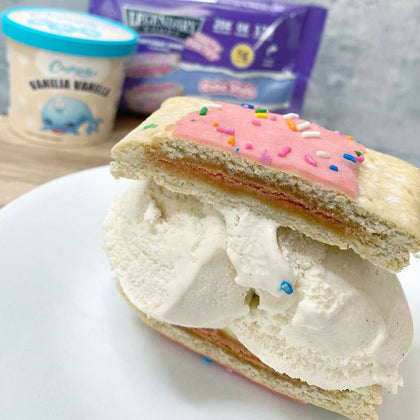 Pastry Cake Vanilla Ice Cream Sandwich 🍨🍰 low carb & high protein