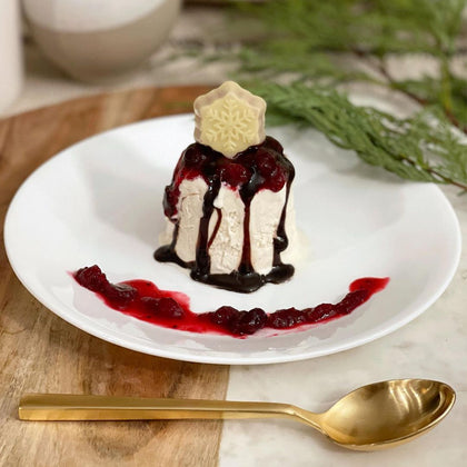 Peppermint Chocolate Vanilla Ice Cream with Cranberry 🎄