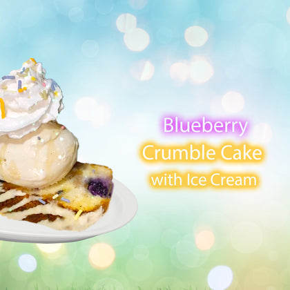 Blueberry Crumble Cake with Ice Cream 🧁 gluten free & keto friendly