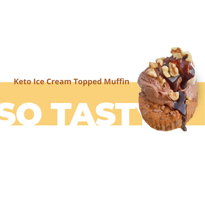 Keto Chocolate Ice Cream Topped Muffin✨no sugar added & gluten free