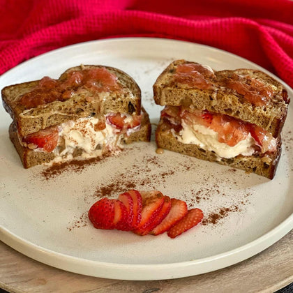 Keto French Toast Peanut Butter & Jelly Ice Cream Sandwich 🥪 simple & delicious
