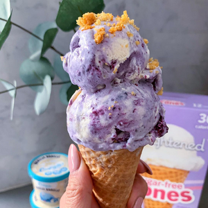 Keto & Mind-Blowing Blueberry Pie Vanilla Ice Cream🍦